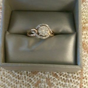 Zales almost rose gold diamond/s ring beautiful
